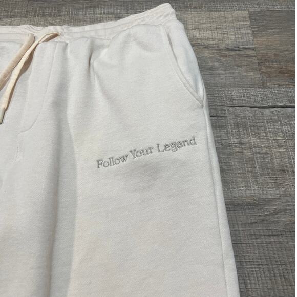 Follow Your Legend Alpaca Organic Cotton Mens Size Large Fleece Jogger Pants - Picture 3 of 8